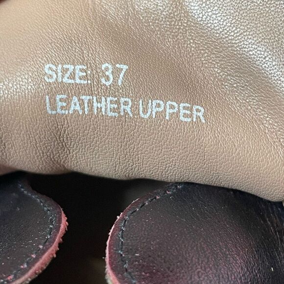 Frye Metallic Reddish/Purple Leather Upper Slip On Chunky Platform Shoes(37/6.5) - Picture 7 of 16